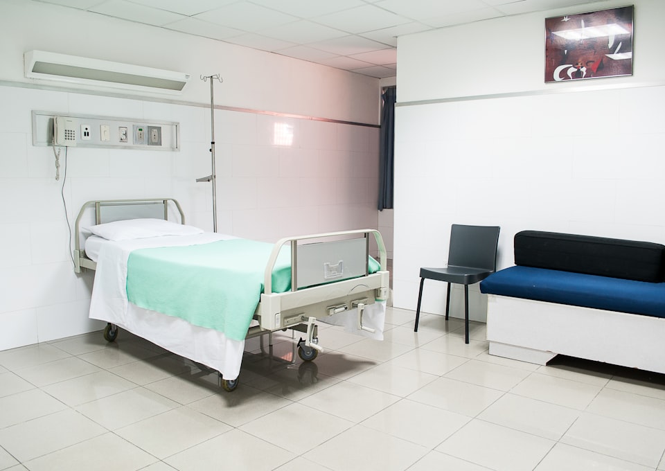 Prepared clinic consultation room